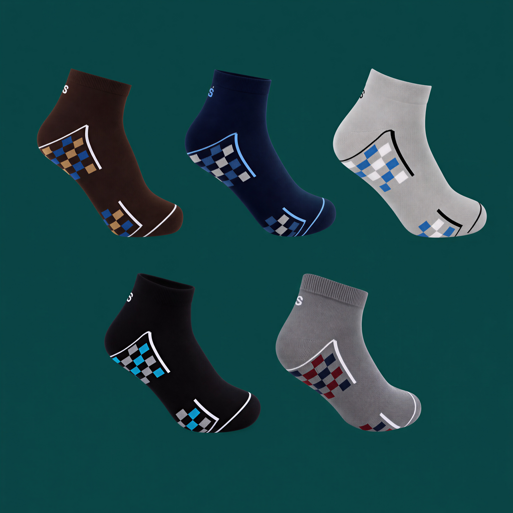Jacquard men crew socks
