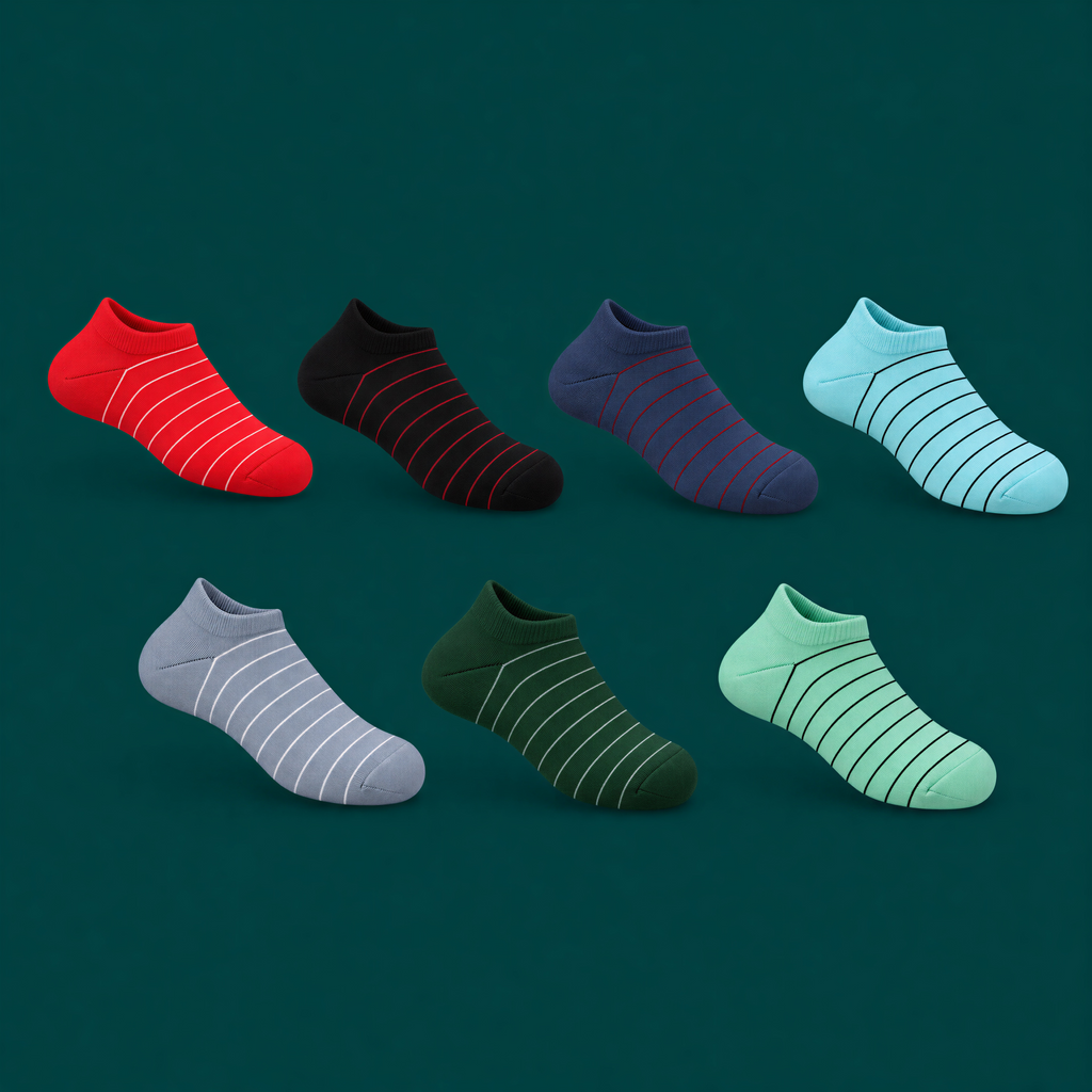 stripped men crew socks