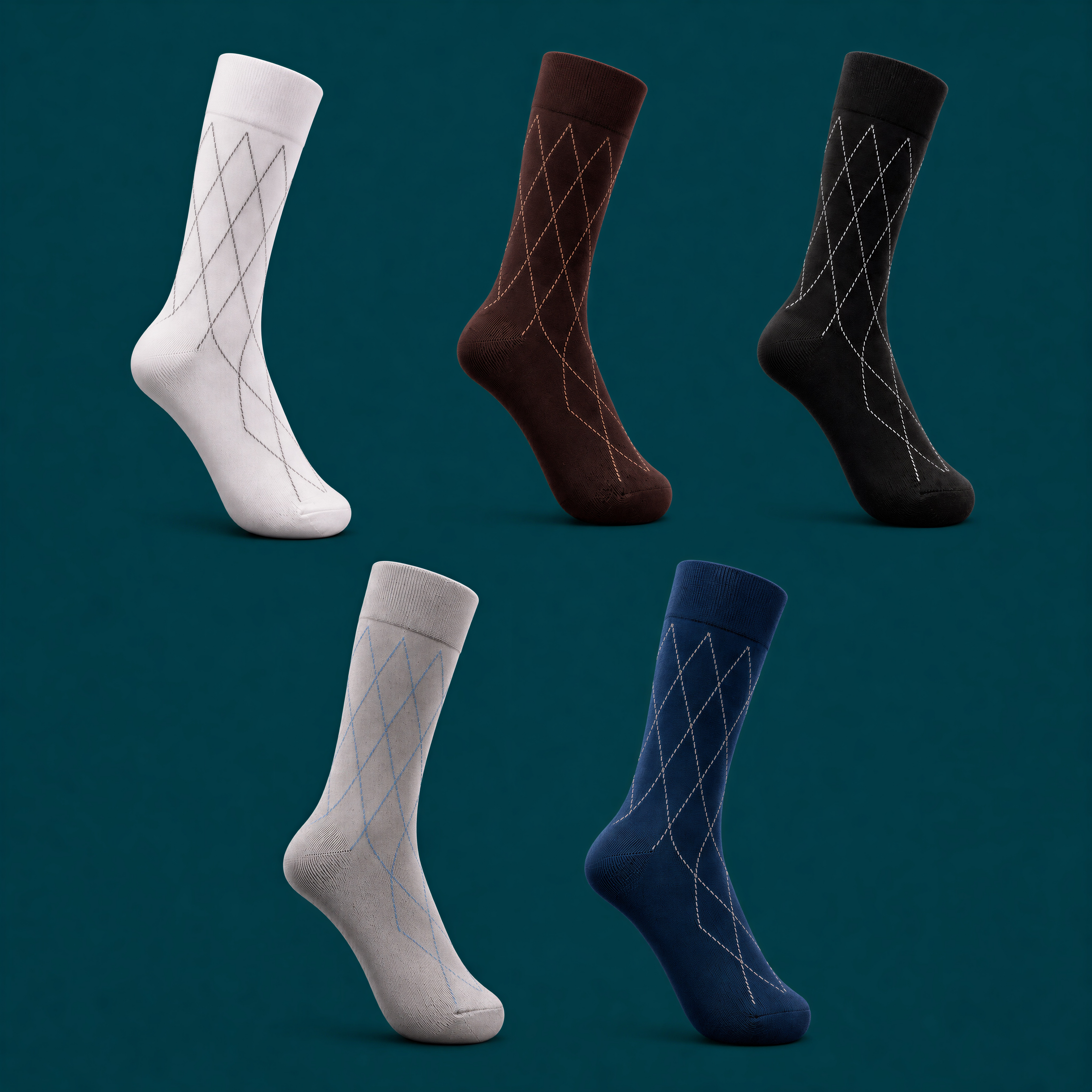 Men’s Long Cotton Patterned Socks