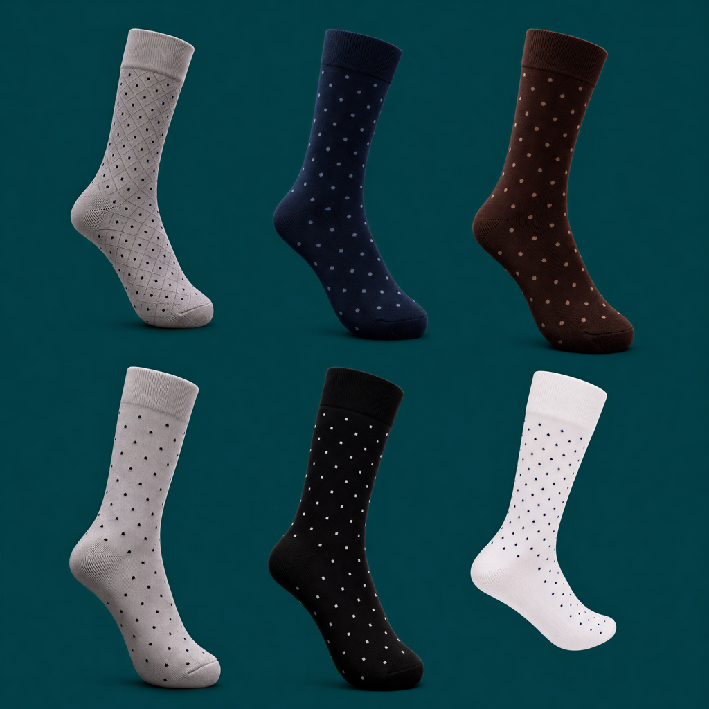spotted men long socks