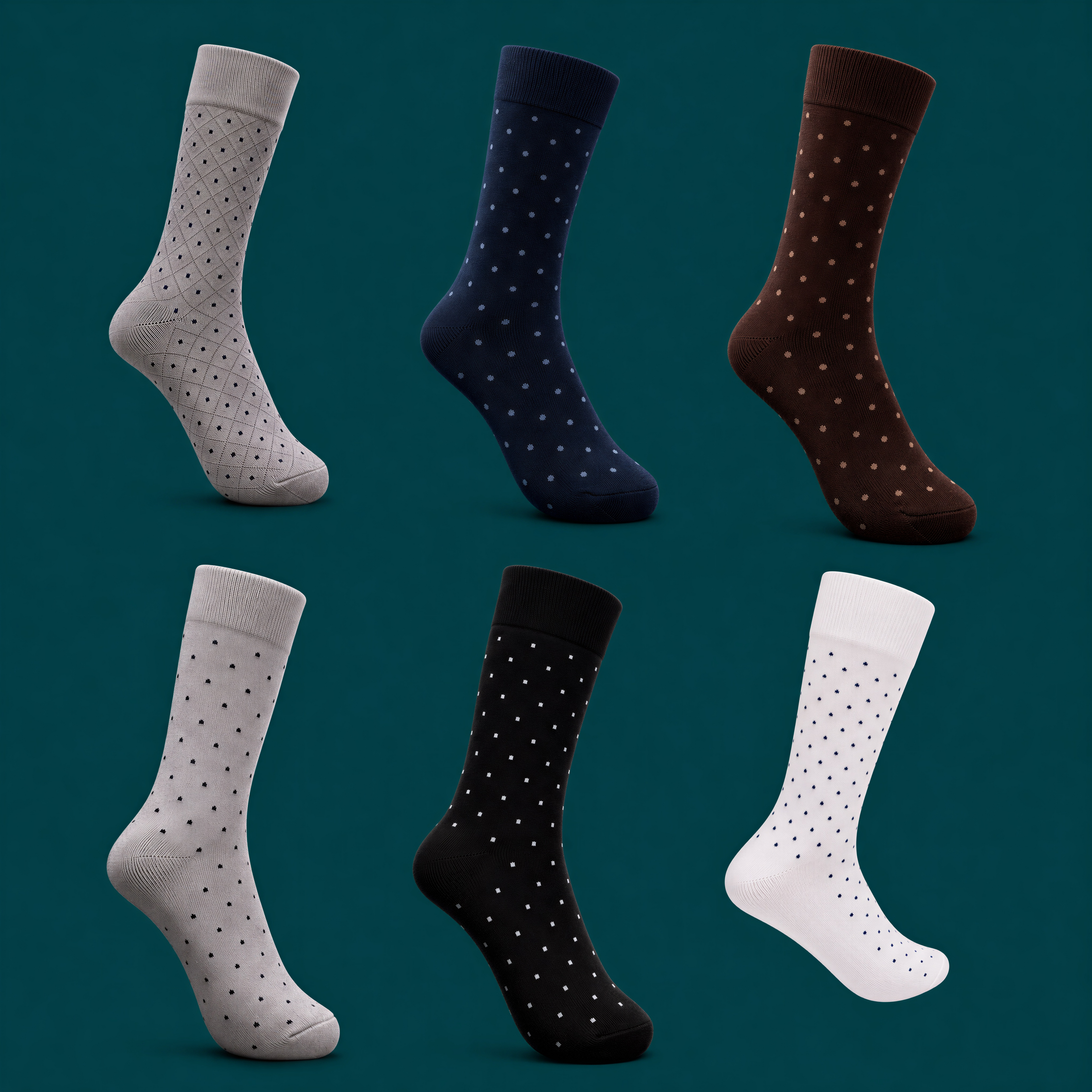 spotted men long socks