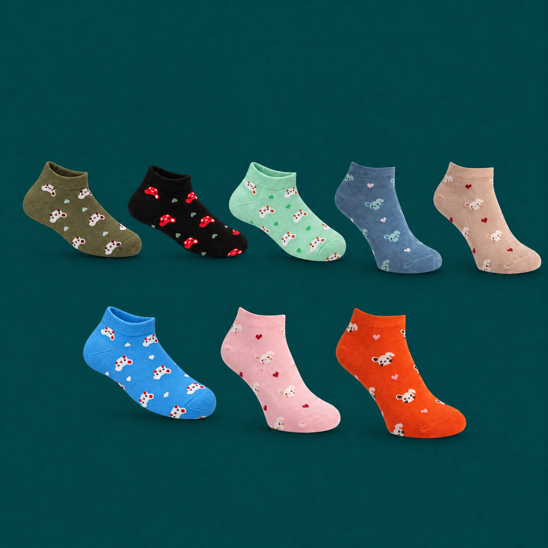 Patterned Women's Ankle Socks